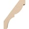 Ekena Millwork 5-inch W x 12-inch D x 16-inch H Valencia Rough Cedar Woodgrain TimberThane Knee Brace, Primed BRCUR05X12X16VALRCPR - alternate 4
